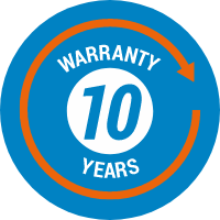 image of ten years warranty